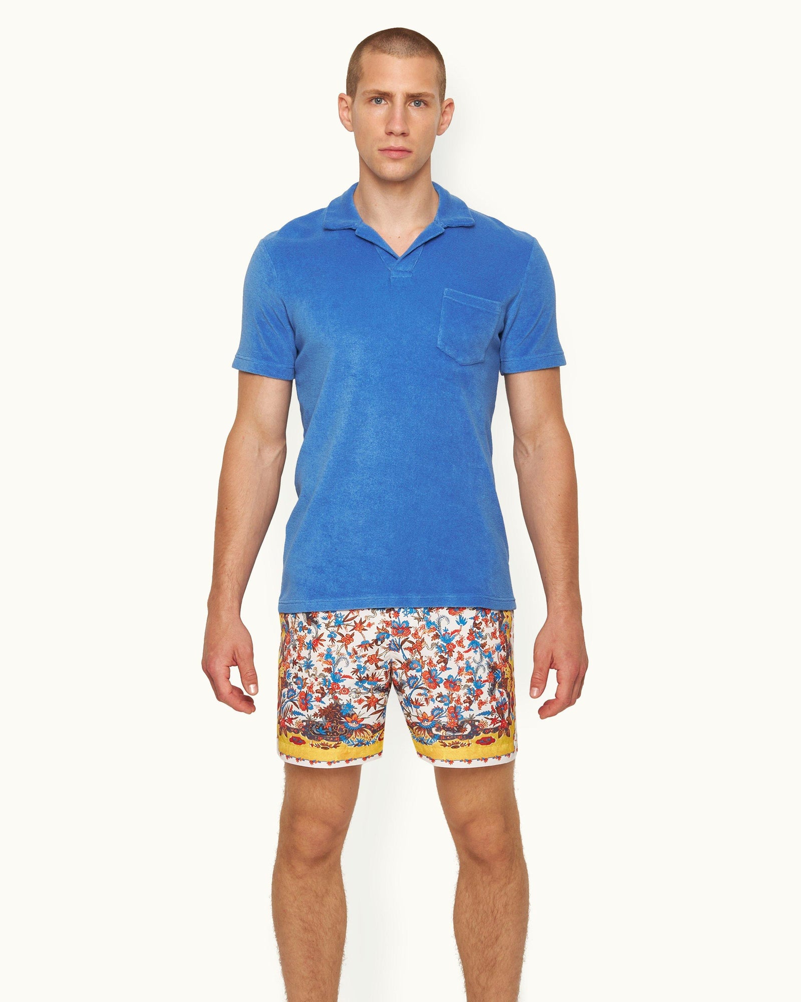 Tidal Tailored Fit Organic Cotton Towelling Resort Polo Shirt | Tidal