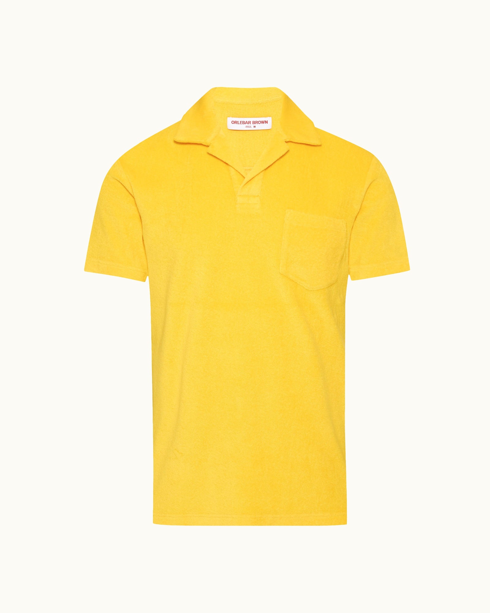 Men | Terry Towelling Polo | Yellow Blaze