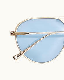 Men | The Micky Sunglasses | Gold/Sky