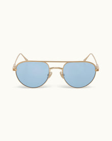 Men | The Micky Sunglasses | Gold/Sky