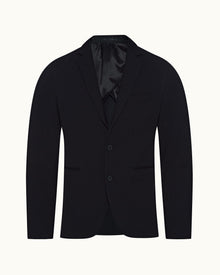 Ullock Seersucker Night Iris Seersucker Two-Button Blazer | Night Iris