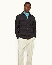 Night Iris Down-fill Quilted Shirt Jacket | Night Iris