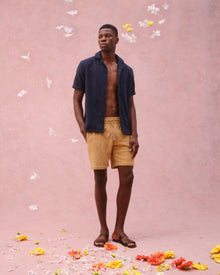 Men | Howell Towelling Shirt | Night Iris