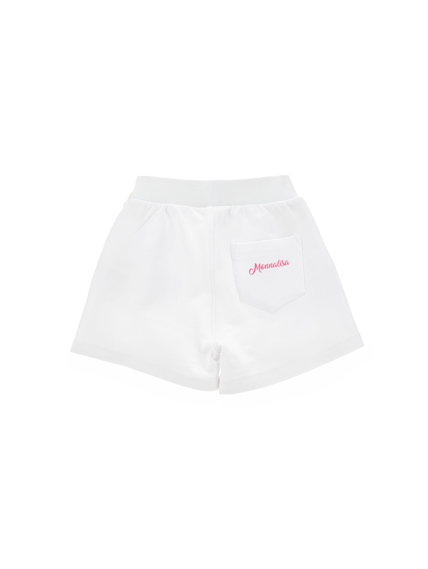 Girls | Peach Blossom Sweatshirt Shorts | White