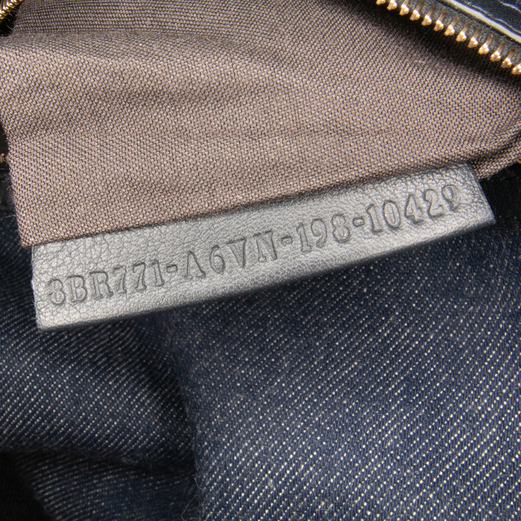 Fendi | Pre-Owned Large Denim Baguette Satchel | Blue/Dark Blue