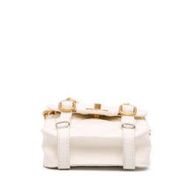 Chanel | Pre-Owned Mini Aged Calfskin City School Flap - I | White/Ivory