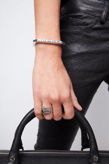 Cecilia Bangle | Antique Silver