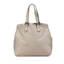 Bottega Veneta | Pre-Owned Leather Intrecciato Side Zip Tote | Gray