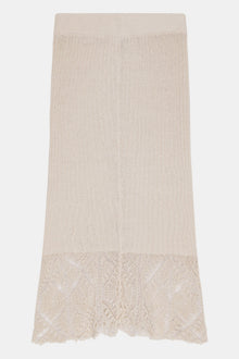 Off White Lace Midi Skirt | Egret