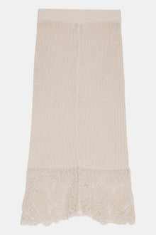 Off White Lace Midi Skirt | Egret