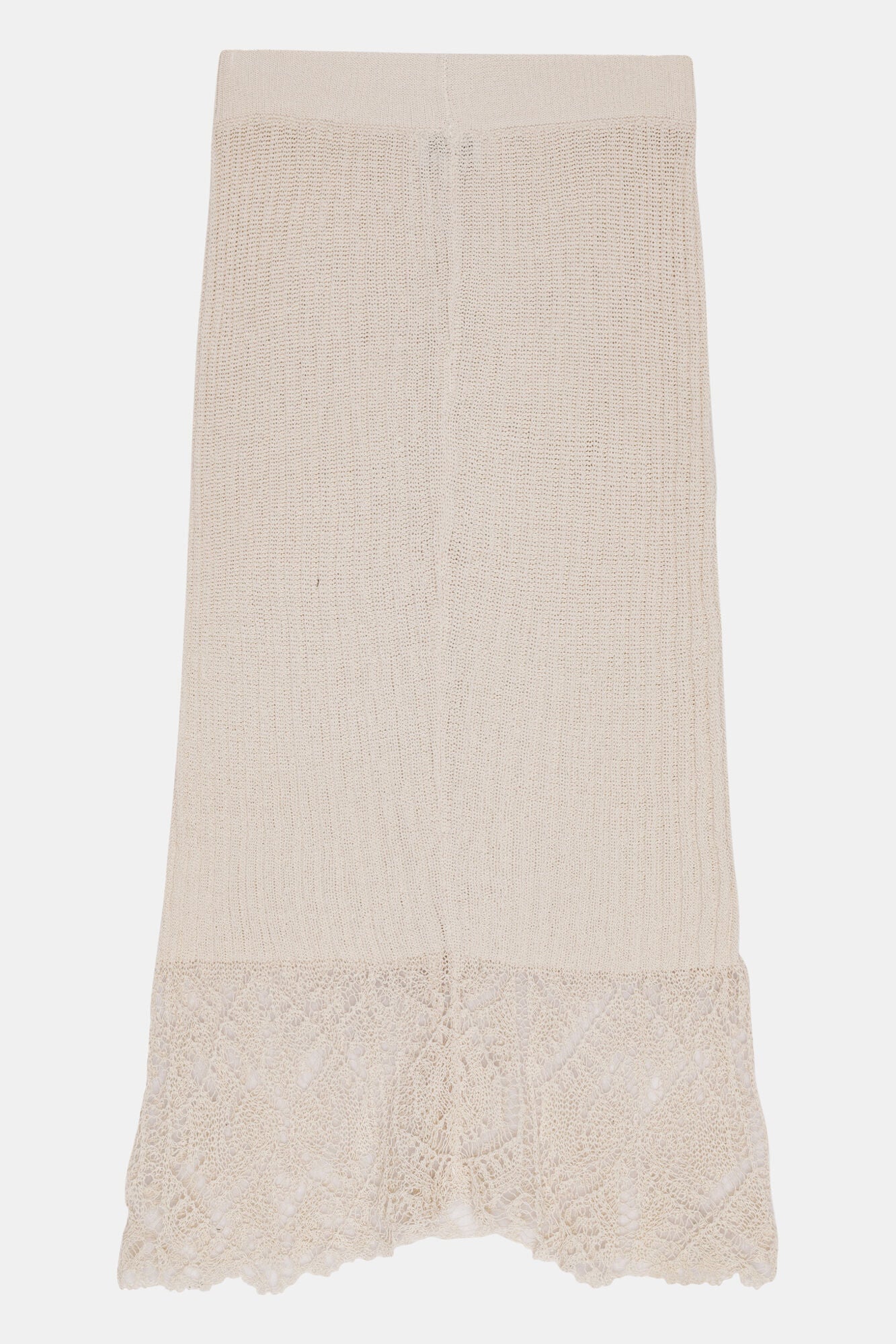 Off White Lace Midi Skirt | Egret