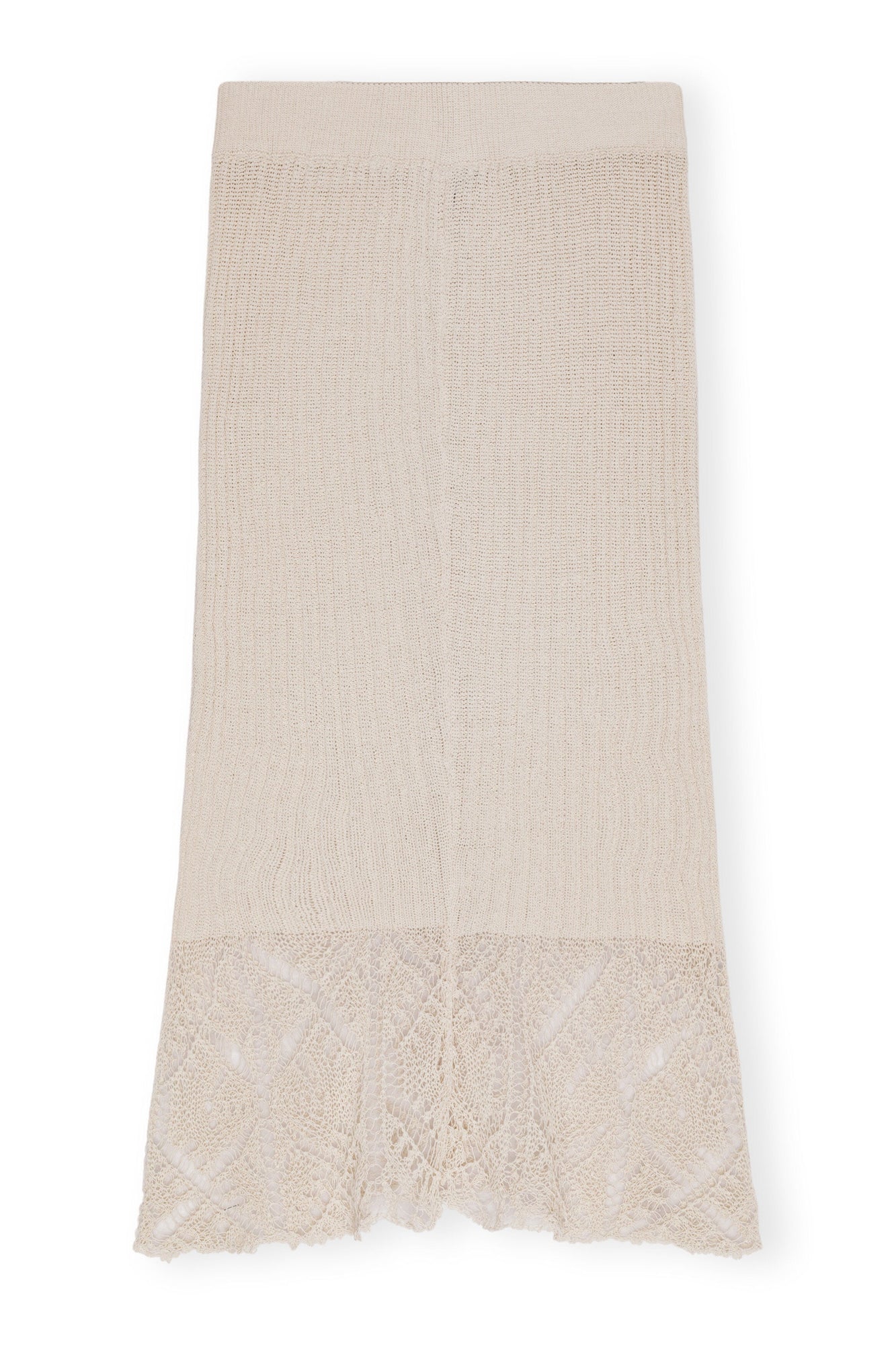 Off White Lace Midi Skirt | Egret