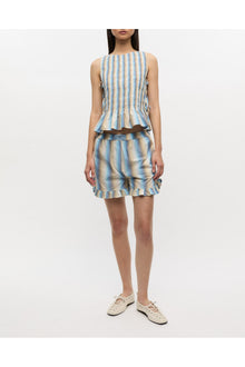 Ombre Stripe Ruffle Shorts | Multicolour