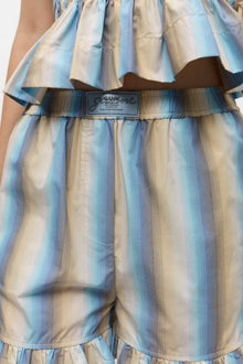Ombre Stripe Ruffle Shorts | Multicolour