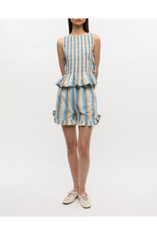 Ombre Striped Smock Tie Top | Multicolour