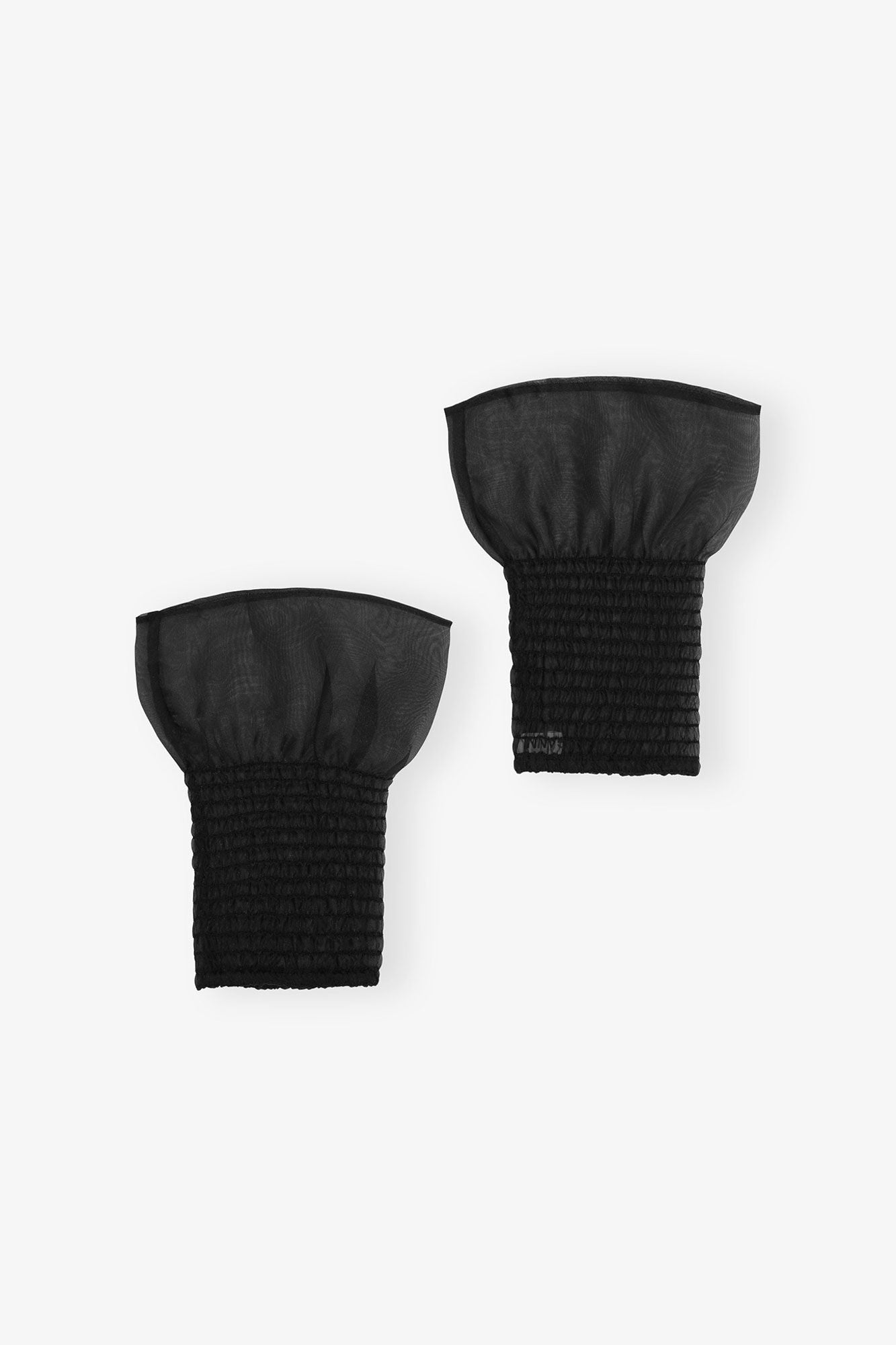 Organza Smocked Cuffs | Black