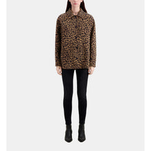 Overshirt Jacket In Wool Blend | Women | Leopard