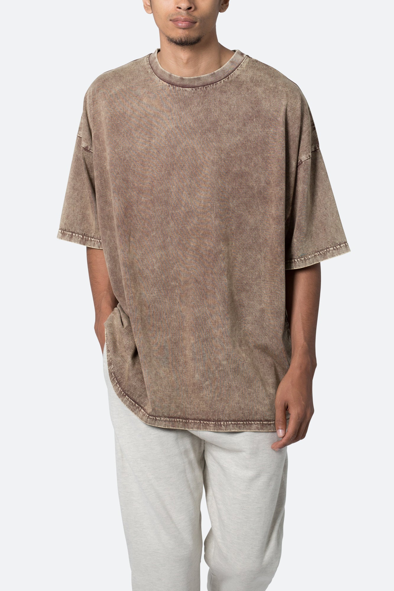 Oversized Acid Tee | Brown