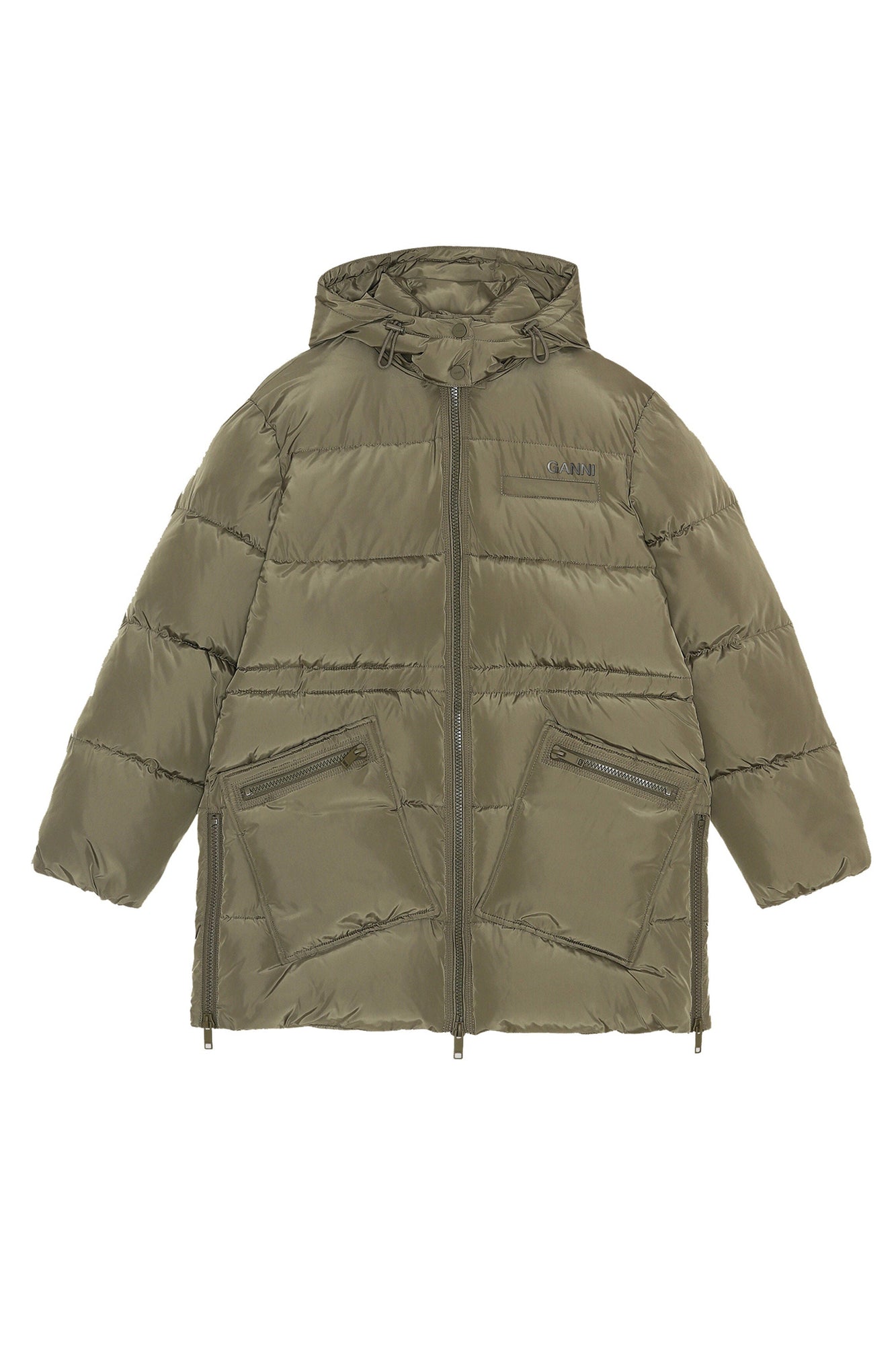 Oversized Tech Puffer Midi Jacket | Kalamata
