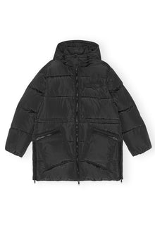 Oversized Tech Puffer Midi Jacket | Phantom