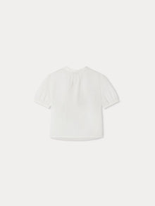 Girl | Greta White Blouse With Cherry Embroidery | Milk White