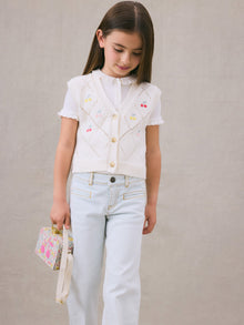 Girl | Ticiana Cotton And Cashmere Cardigan | Milk White