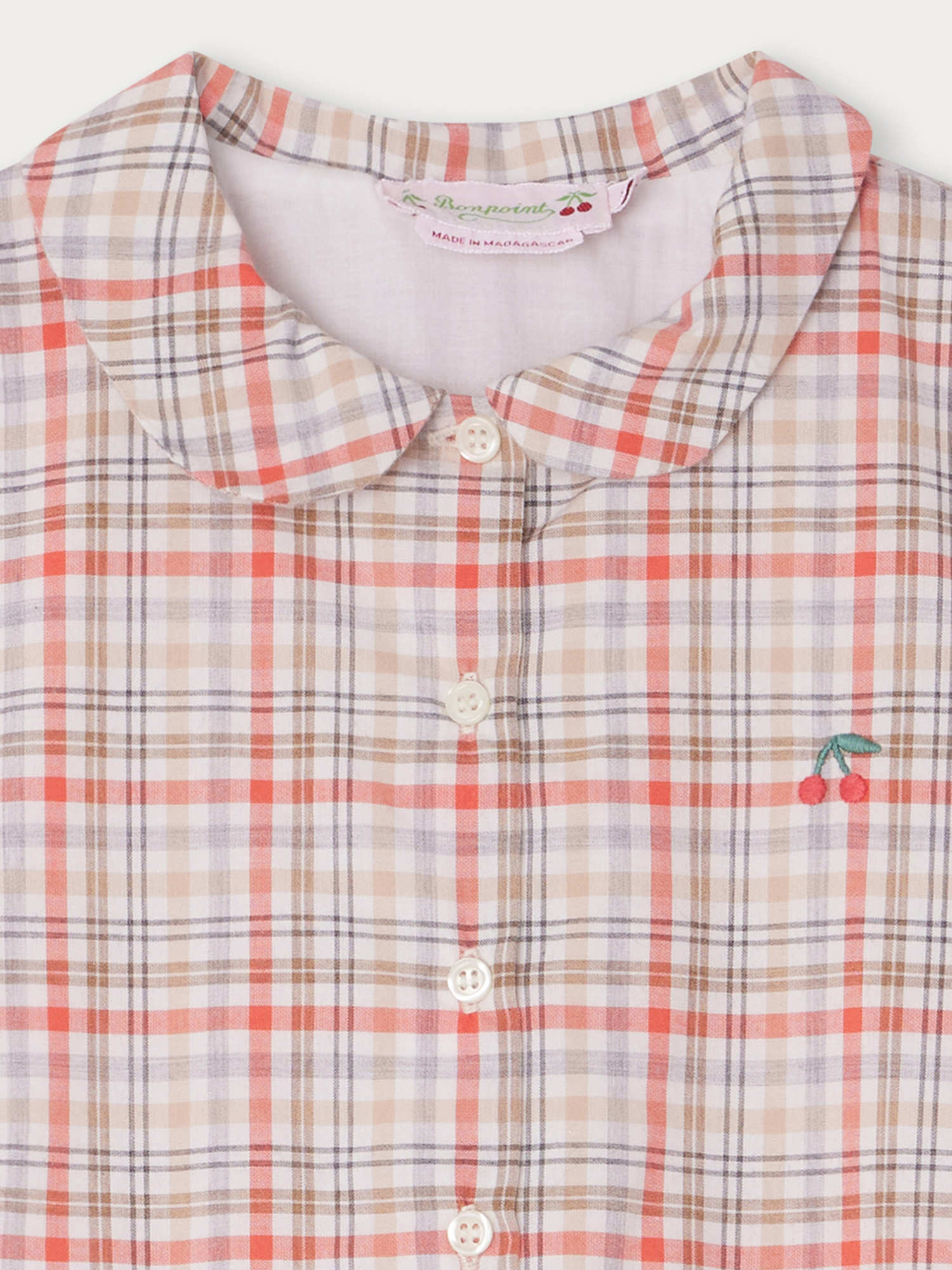 Girl | Genereuse Checkered Dress | Terracotta