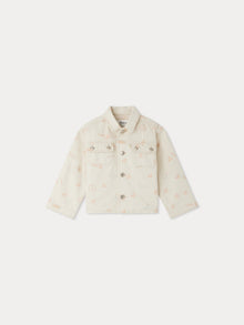 Girl | Gillie Embroidered Denim Jacket | Terracotta