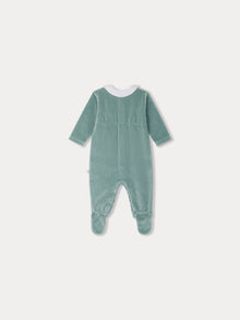 Boy | Tilouan Embroidered Collar Pajamas | Medium Green