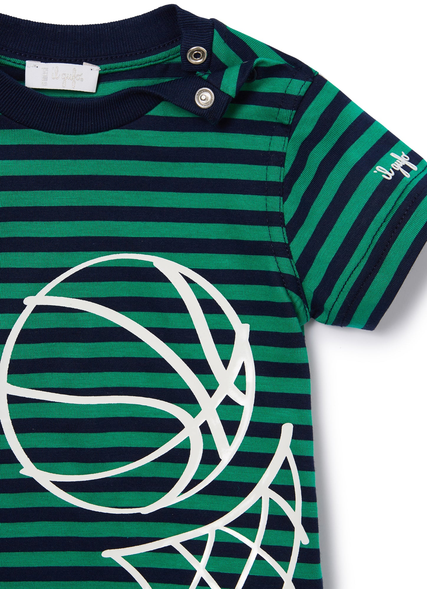 2-Piece Outfit with Basket Print | Verde Smeraldo/Blue/Bianco