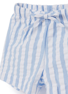 2-Piece Outfit with Beetle Print | White/Airforce Blue
