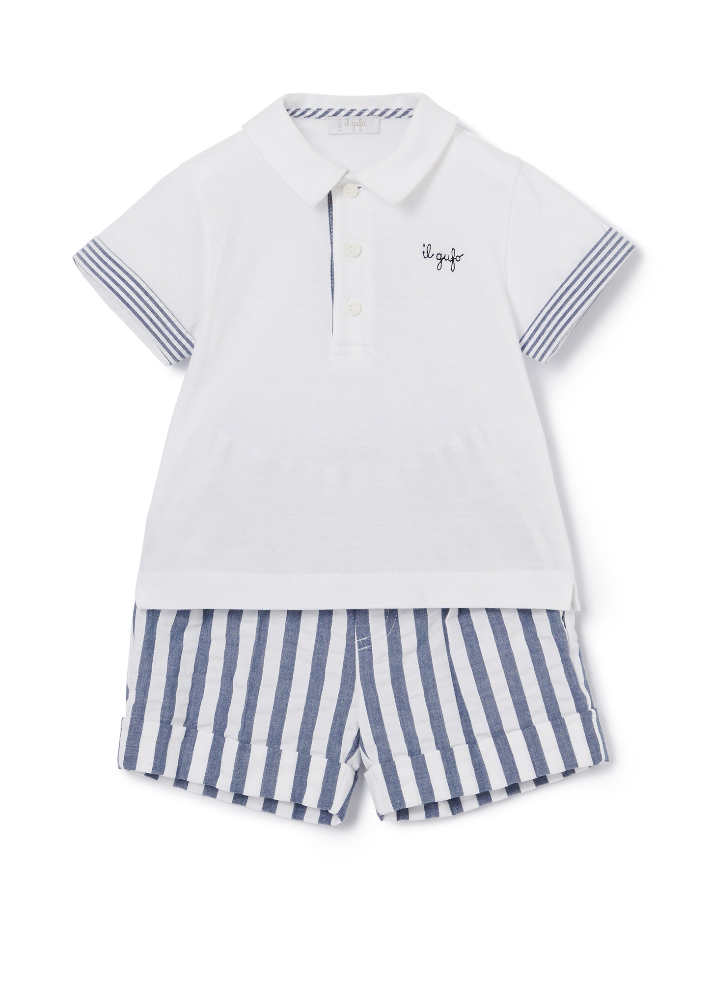 2-Piece Outfit | Bianco/Blue Denim