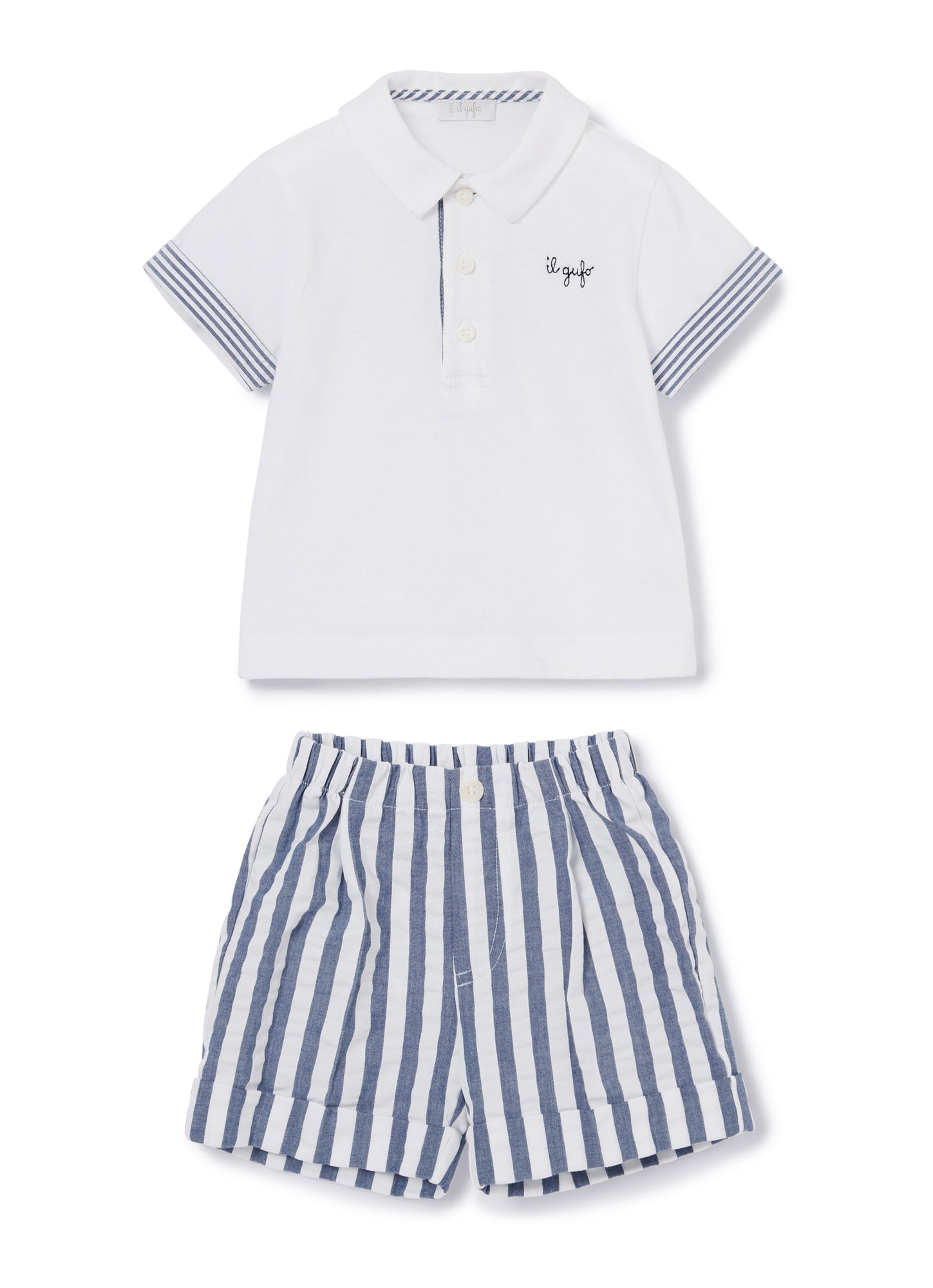2-Piece Outfit | Bianco/Blue Denim