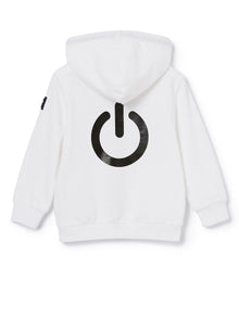 Zipped Sweatshirt | Bianco/Nero