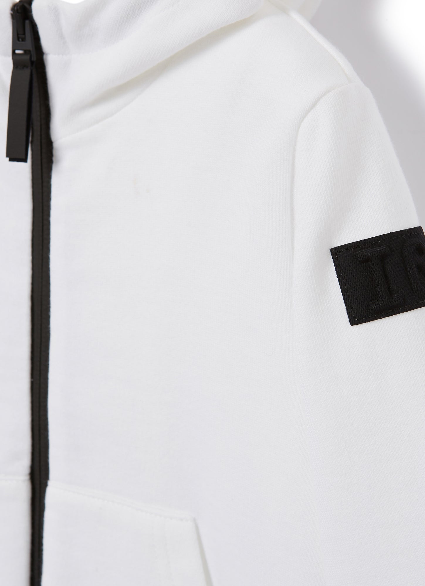 Zipped Sweatshirt | Bianco/Nero