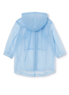 See-Through Parka Coat | Cornflower Blue
