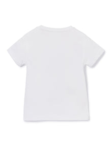 T-Shirt with Sneakers Print | Bianco/Smeraldo