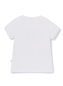 T-Shirt with Butterfly | Bianco/Blue Cardo