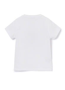 T-Shirt with Bee Print | Bianco/Aviatore