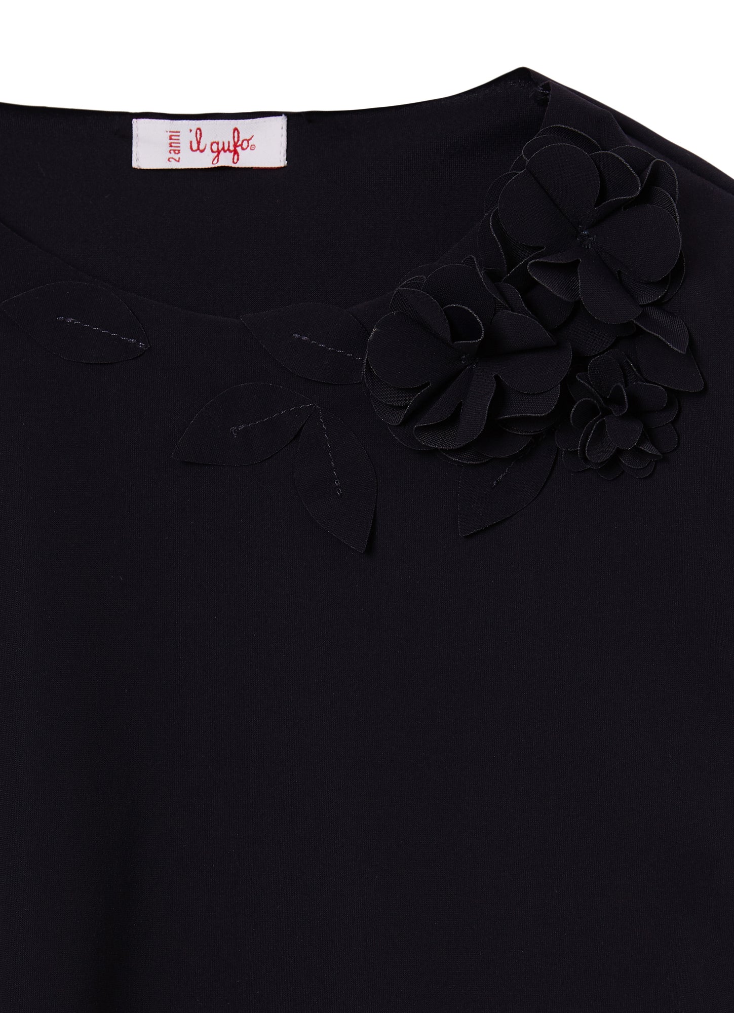 Short-Sleeve Top with Flowers | Blue