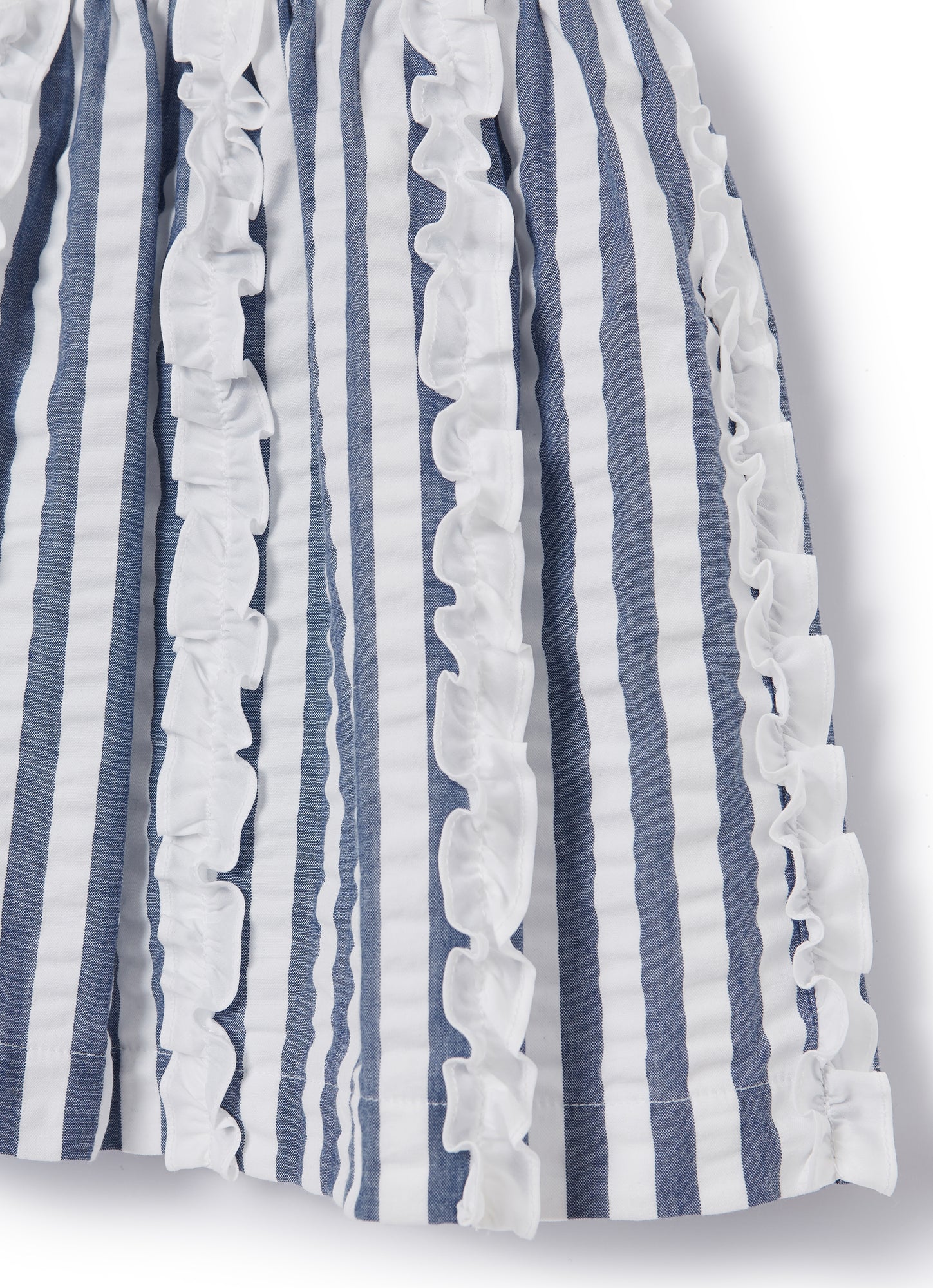 Striped Fabric Dress | Blue Denim Riga Larga