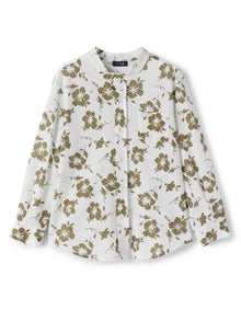 Shirt with Floral Pattern And Mandarin Collar | Crocodile
