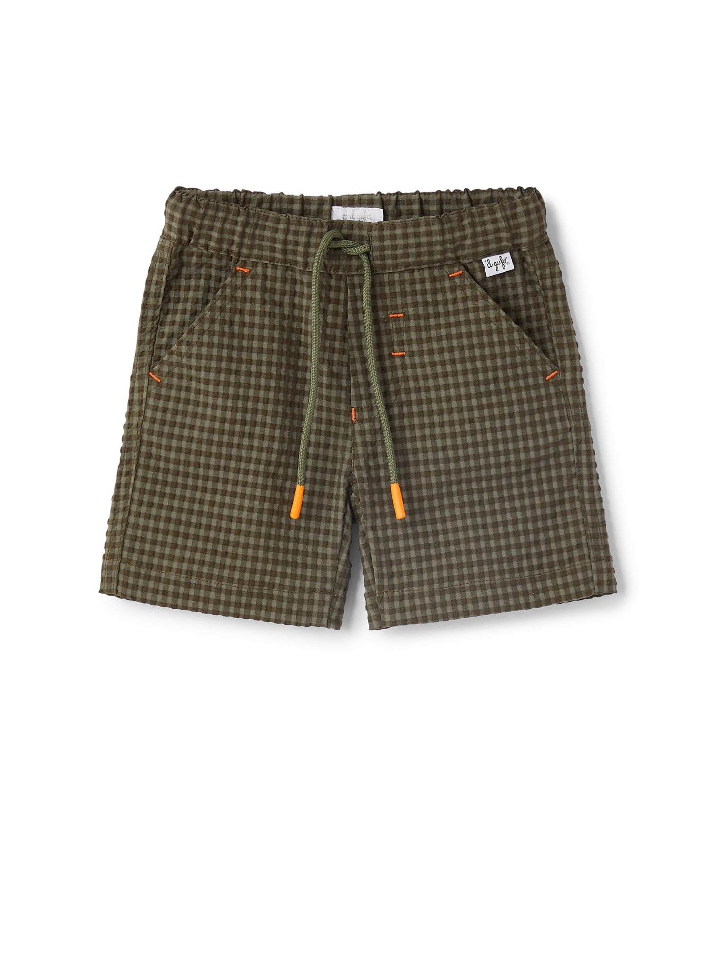 Bermuda Shorts with Elastic Waist | Verde Militare