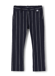Striped Seersucker Trousers | Blue