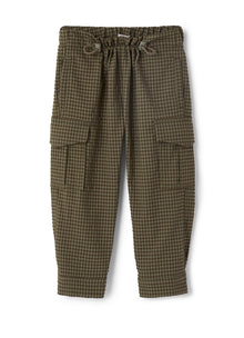 Checked Cargo Trousers | Verde Militare