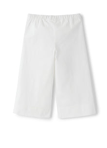 Culotte Trousers with Elastic Waist | White