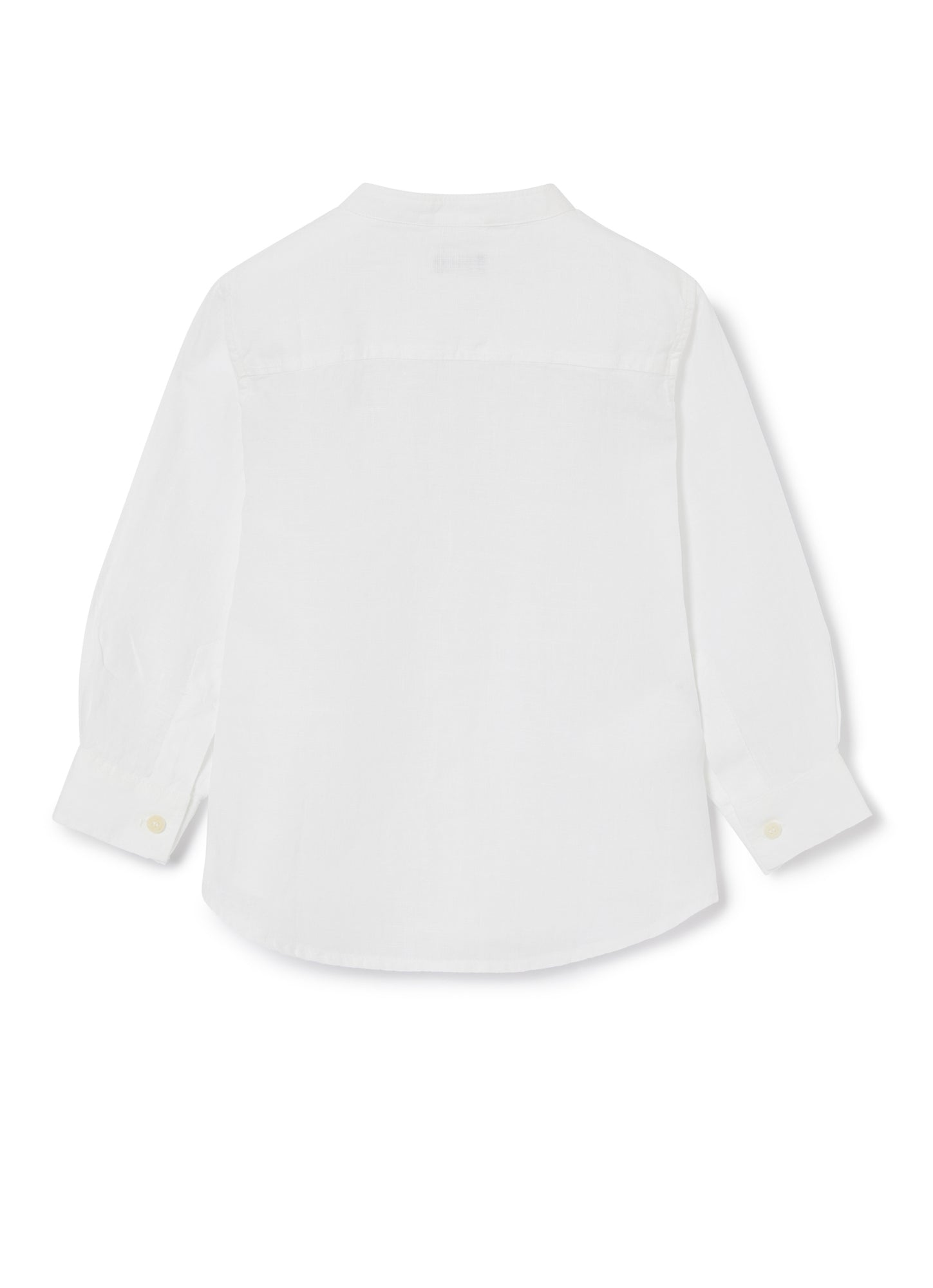 100% Linen Korean Shirt | White