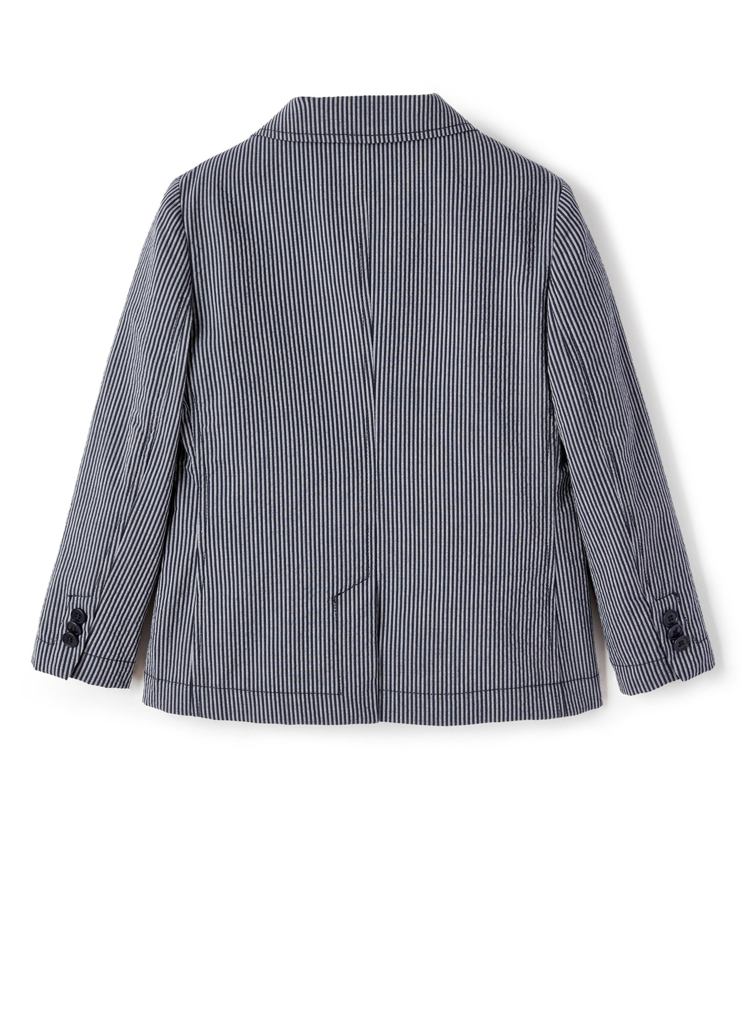 Striped Seersucker Blazer | Blue Riga