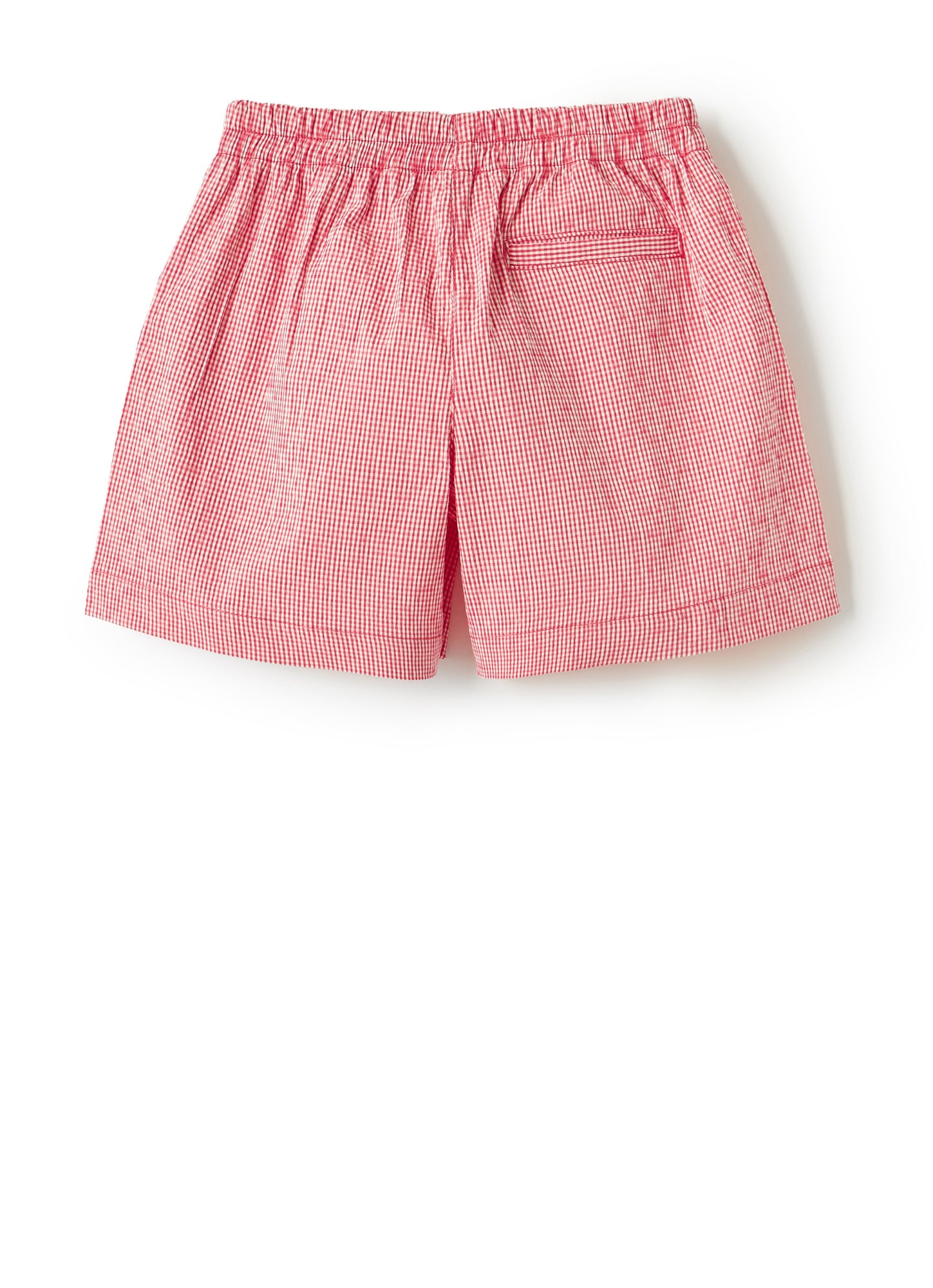 Micro Vichy Bermuda Shorts | Rosso Carminio