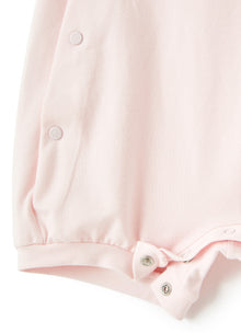 Romper with Bear Application | Rosa Bebe/Rosa Quarzo
